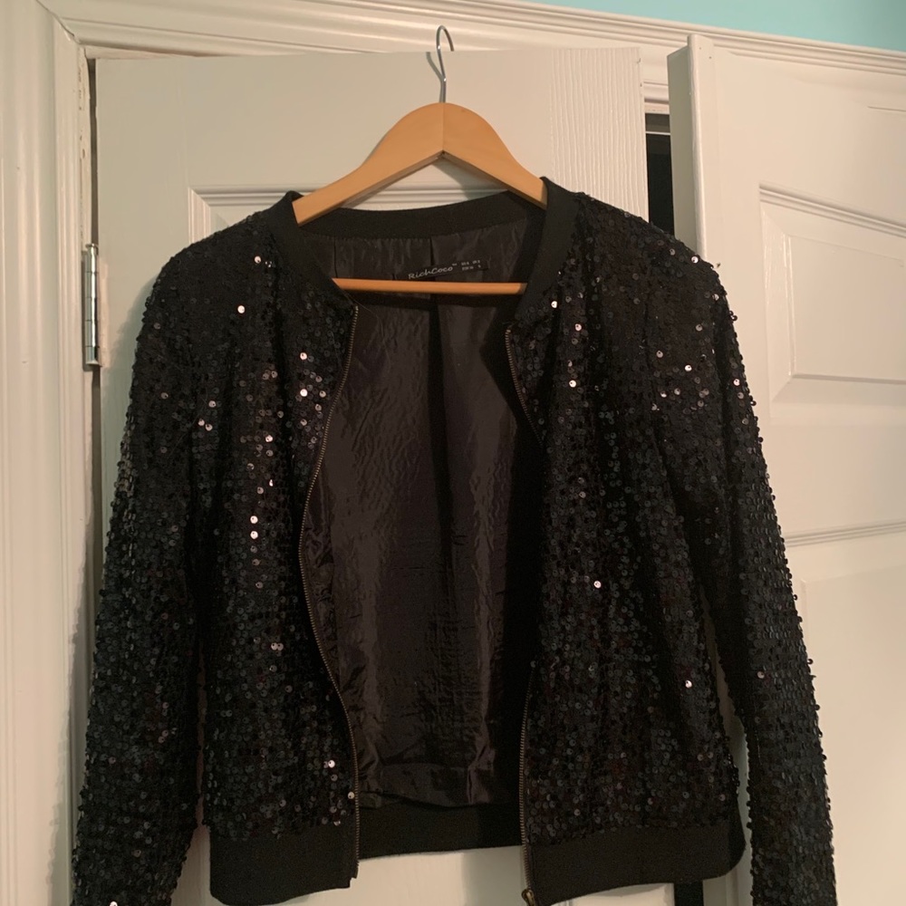 Perfect condition glitter bomber jacket